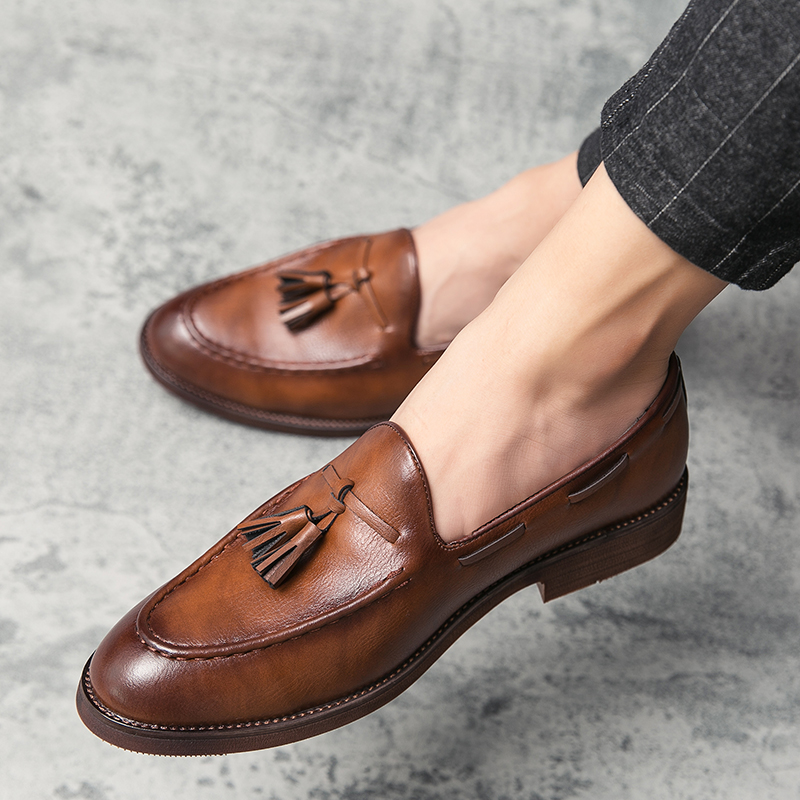 Office High Tech - Nouvelles Chaussures en Cuir Pointues Décontractées
