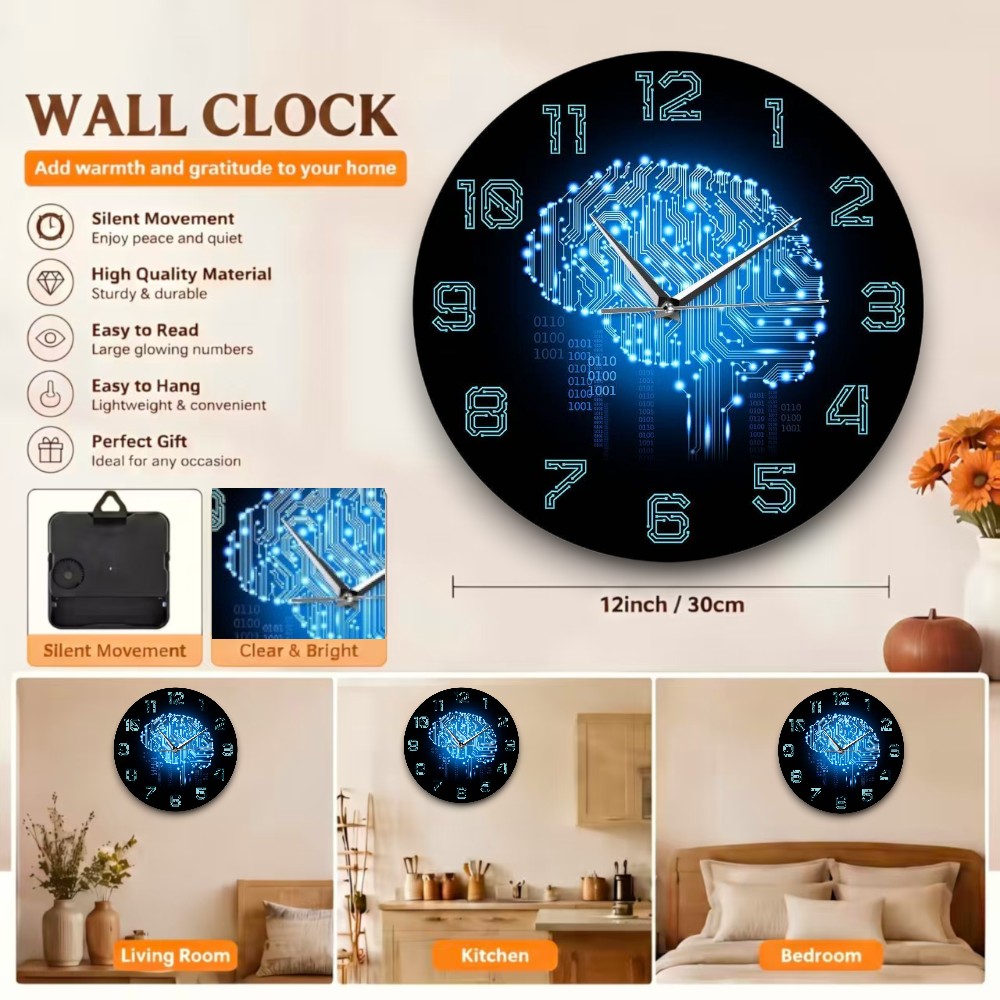 Horloge murale Tech Brain, cod - The Office It Tech avis et prix