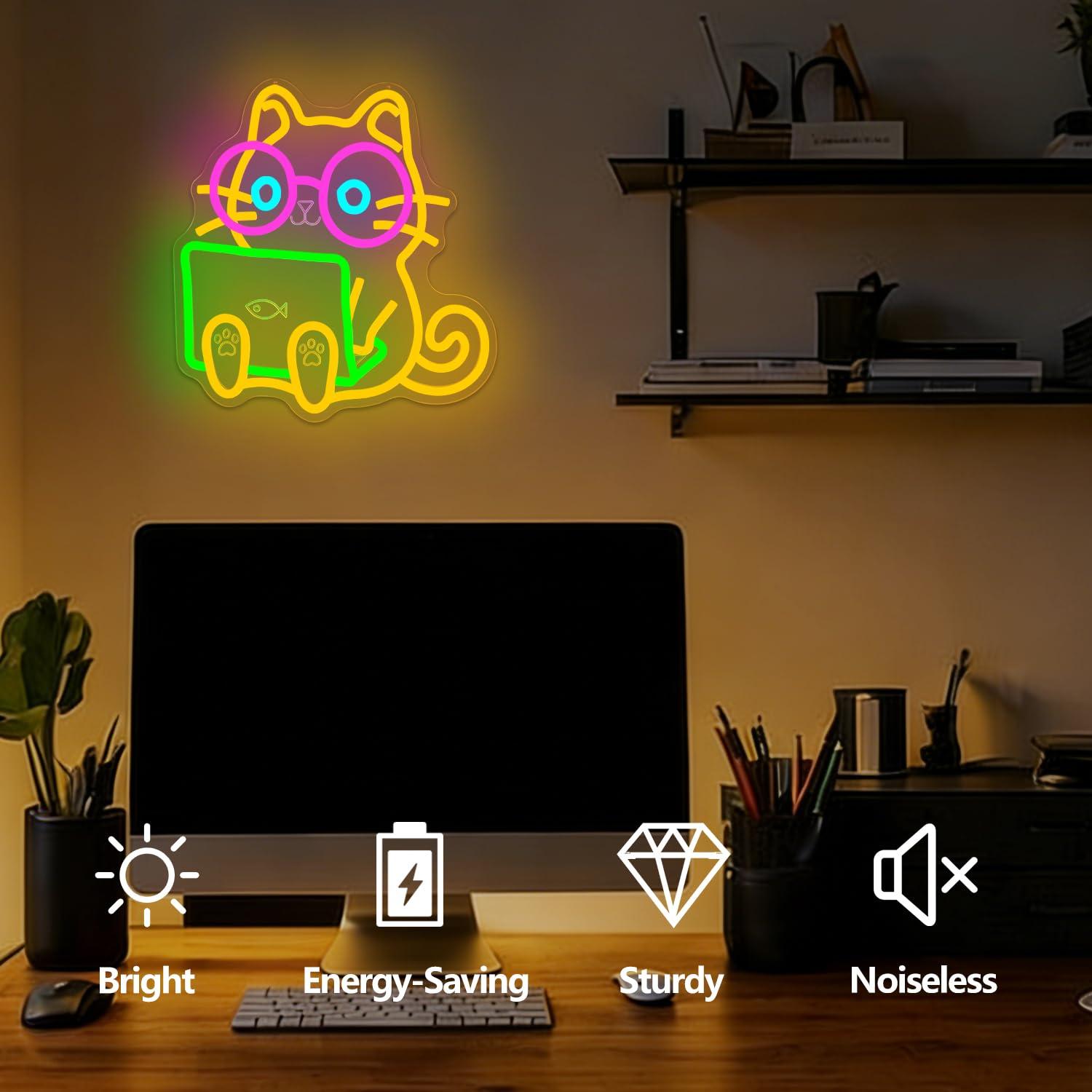 Enseigne néon LED USB à intens - The Office It Tech avis et prix