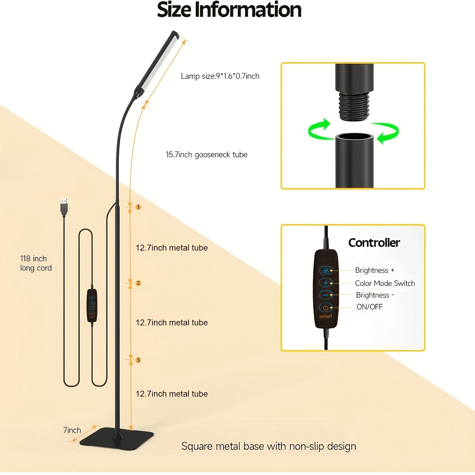 Lampe sur pied à 120 LED, lamp - Office Tech Flexible avis et prix