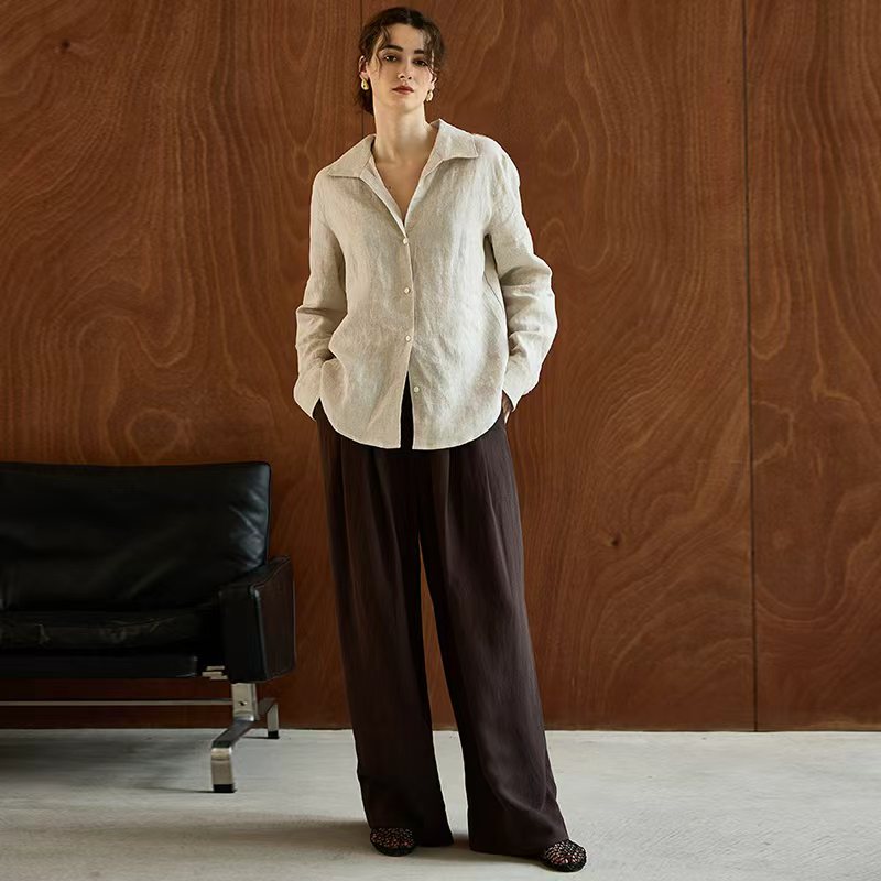 Chemise pour femme 100% lin à  - Office High Tech avis et prix