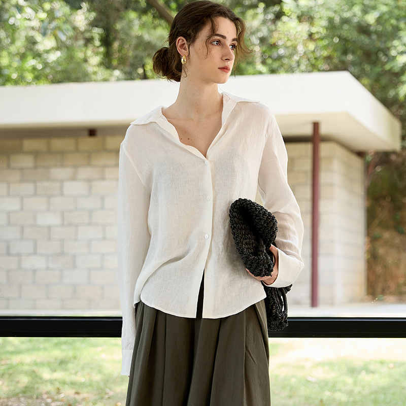 Chemise pour femme 100% lin à  - Office High Tech avis et prix