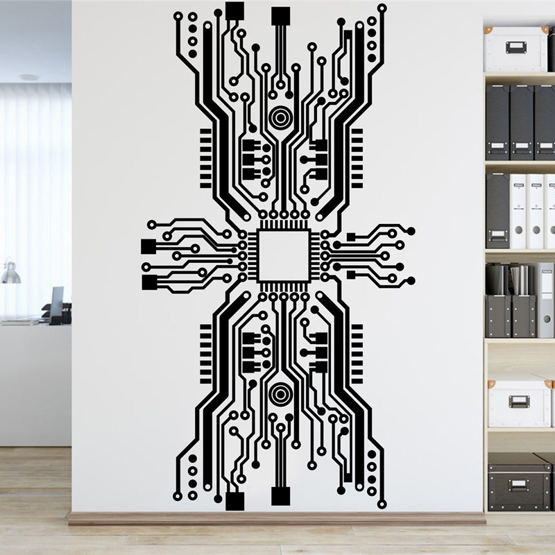 Autocollant mural de puce de c - The Office It Tech avis et prix